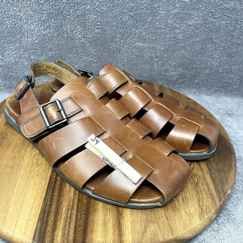 VIONIC Gil Brown Leather Adjustable Buckle Sling Fisherman Sandals Men's Size 12 - Picture 8 of 8